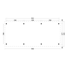  Tuindeco | Overkapping Hamar XL | Type 5 210740-10